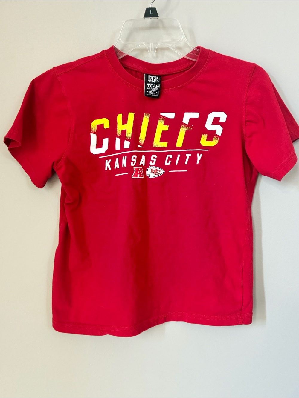 NFL Team Apparel Kansas City Chiefs Red T-Shirt – Youth L (10–12)